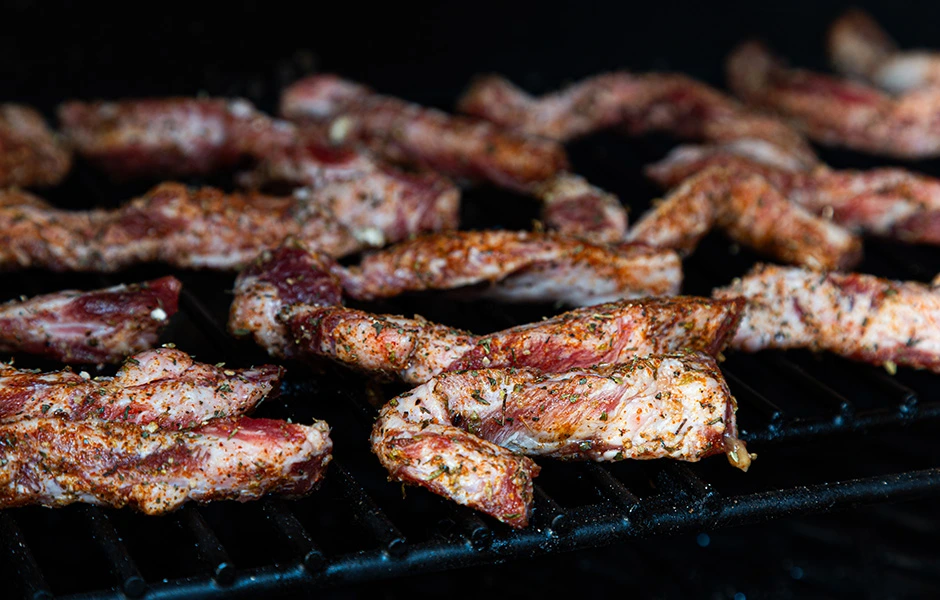 einde gerookte iberico ribfingers bbq marc devleesboerderij