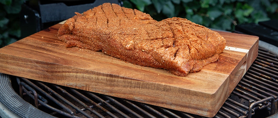 midden gerookte babi panggang Indonesisch geroosterd varkensvlees BBQ Marc DeVleesboerderij