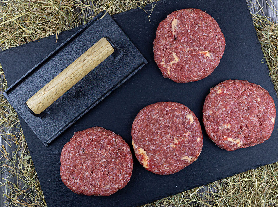 vlees hooigerookte black angus cheddar burgers bbq marc devleesboerderij