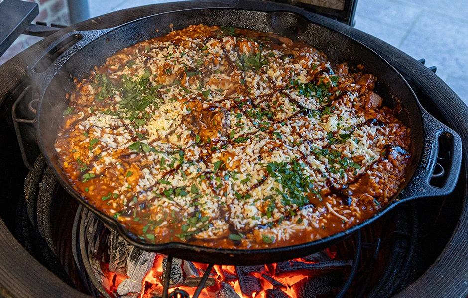 einde hunters chicken orzo bbq marc devleesboerderij