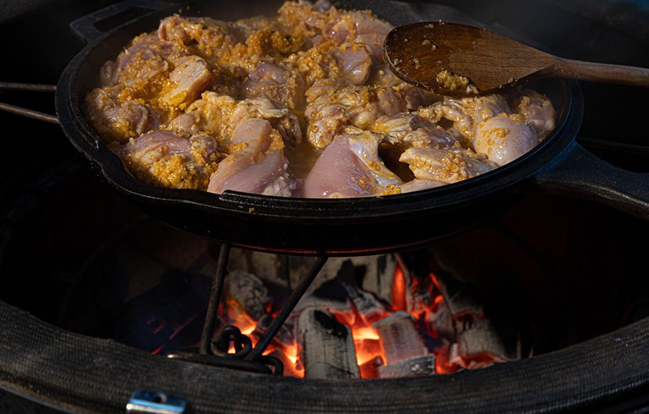 vlees indiase kip kerala bbq marc devleesboerderij