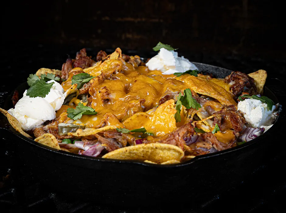vlees loaded pulled pork nacho s van whole hog bbq marc devleesboerderij
