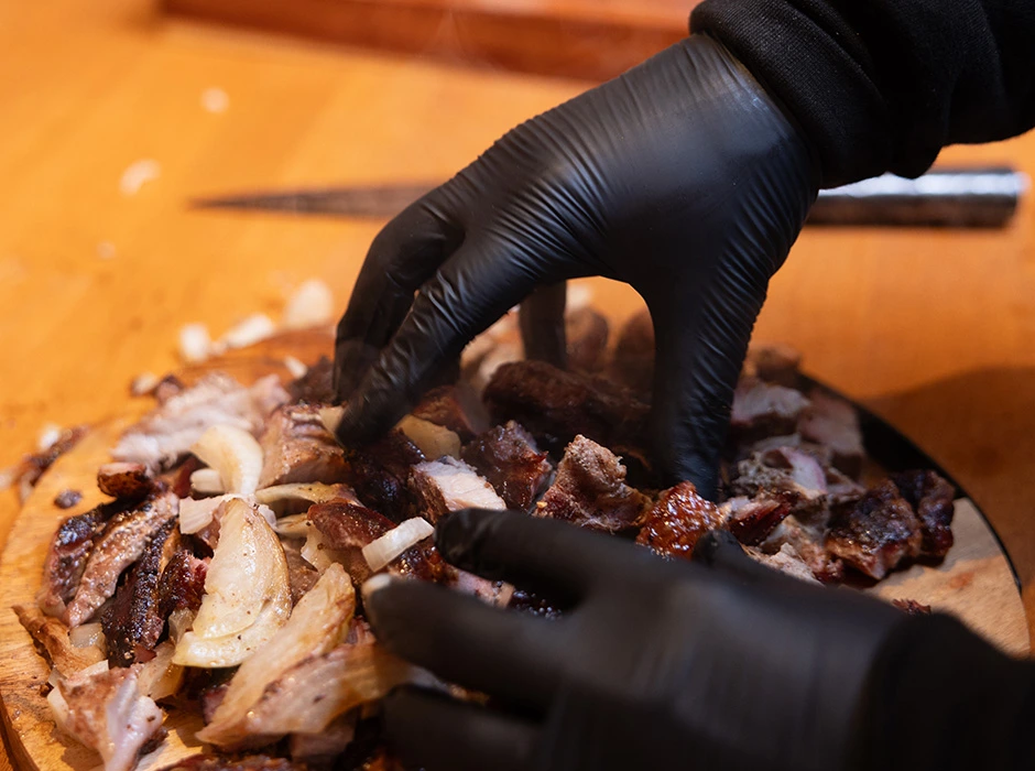 einde orientaals varkensbuns van het spit bbq marc devleesboerderij