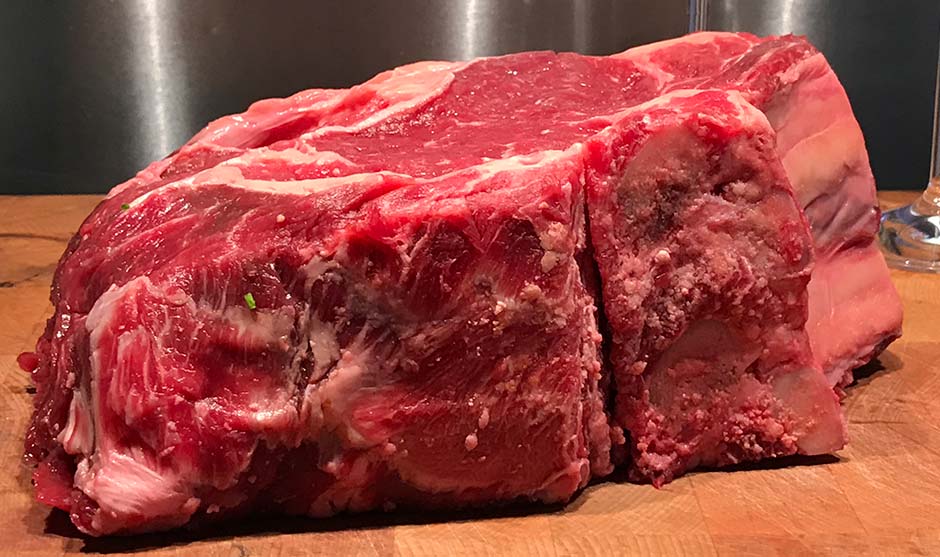 Ribeye roast met een zoet pittige koffie rub rauw de vleesboerderij