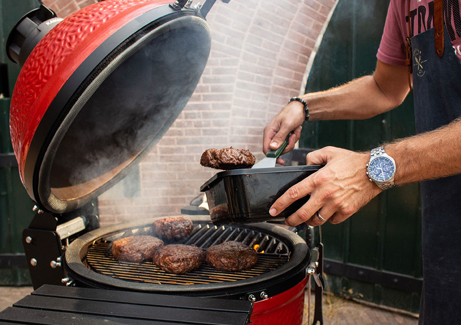 kamado joe black angus brisket snippings 400 grams signature burger devleesboerderij