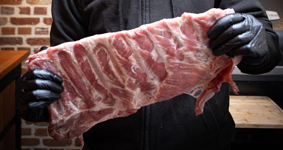 vlees canarische honing buikribben bbq marc devleesboerderij