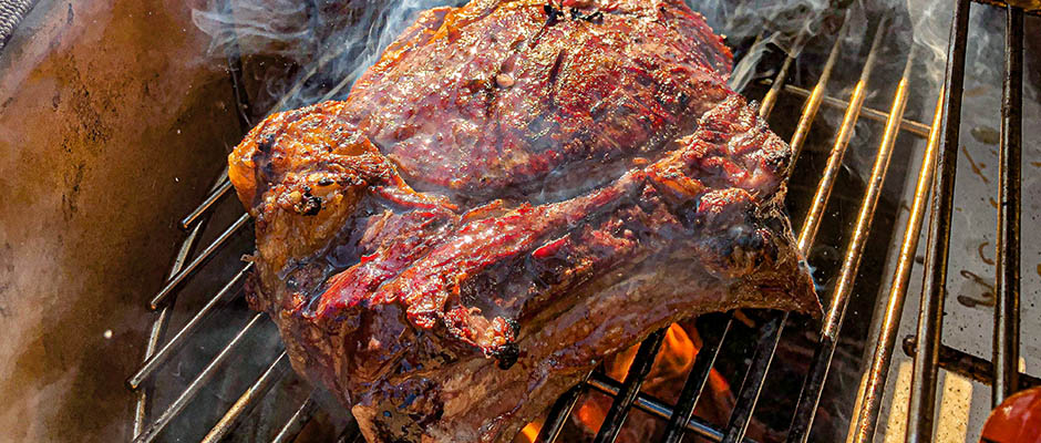 bbq cote de boeuf van de bbq met blauwe kaassaus grillfun devleesboerderij