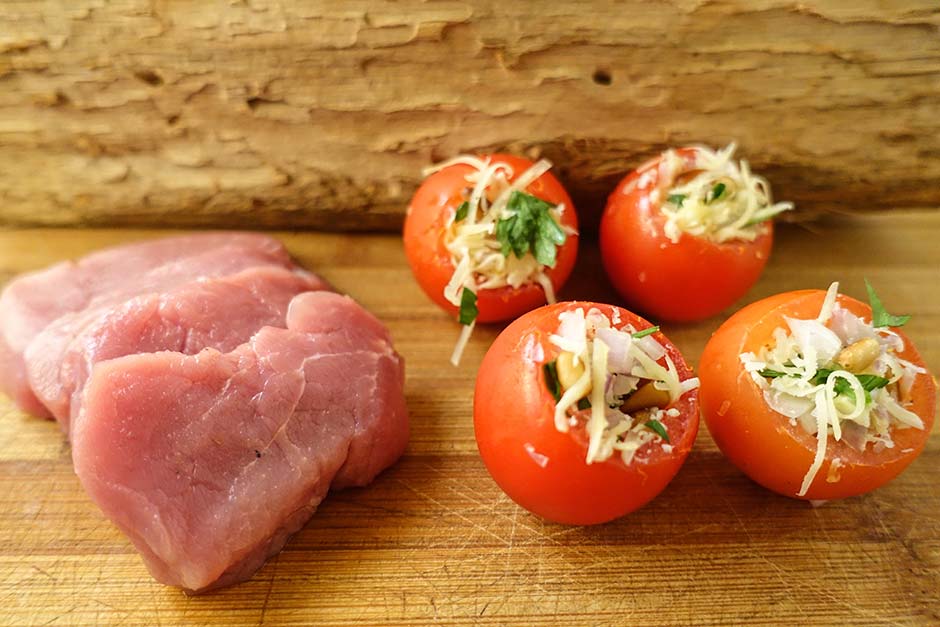Varkenshaas met Gevulde Tomaten gourmet de vleesboerderij