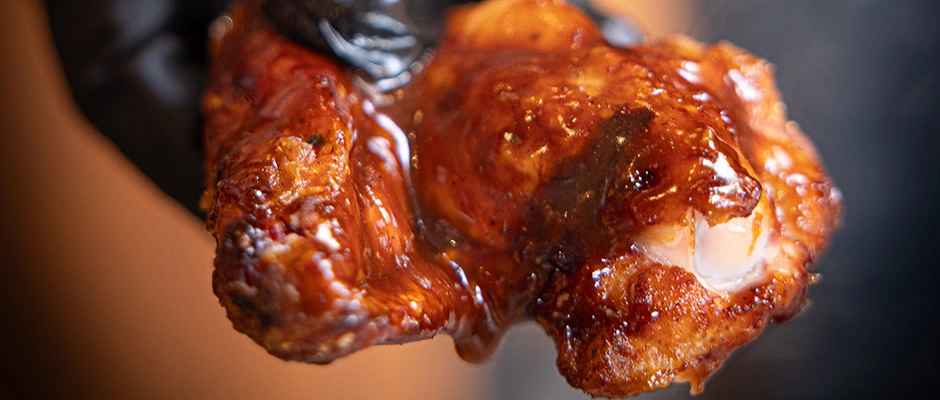 einde teriyaki chicken wings bbq marc devleesboerderij