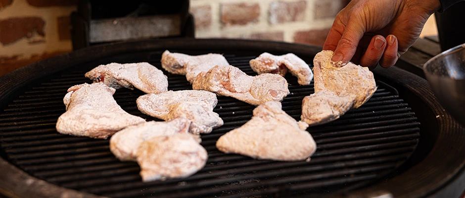 midden teriyaki chicken wings bbq marc devleesboerderij