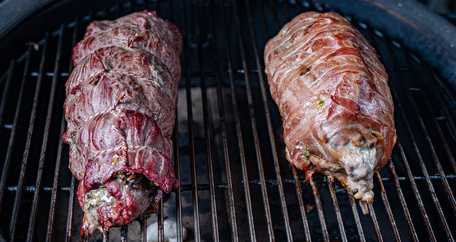 einde varkens en runderrollade voor kerst van grillfun devleesboerderij